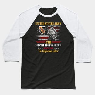 US Army 5th Special Forces Group Solder  De Oppresso Liber 5th SFG - Gift for Veterans Day 4th of July or Patriotic Memorial Day Baseball T-Shirt